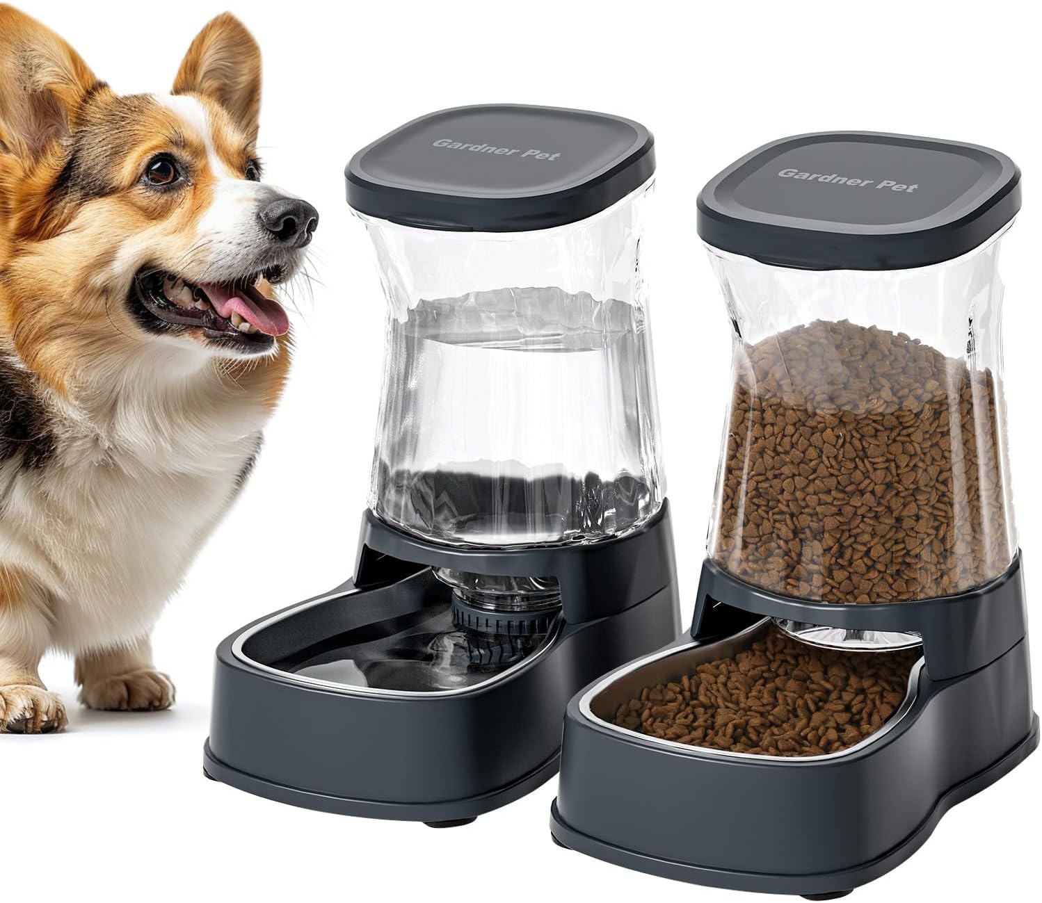 Automatic Dog Water Dispenser and Food Feeder Set for Pets