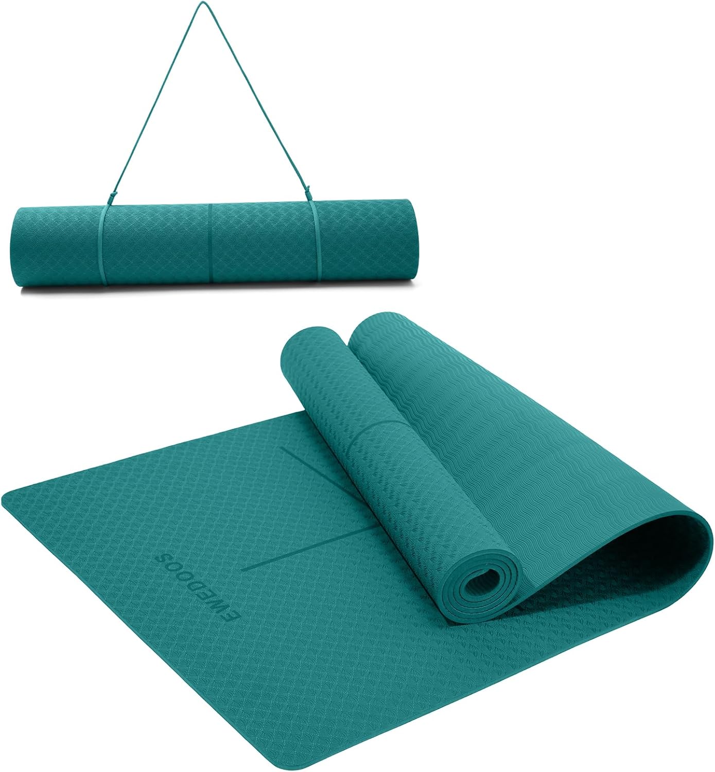 Eco-Friendly Ewedoos Yoga Mat: Non-Slip Alignment Marks