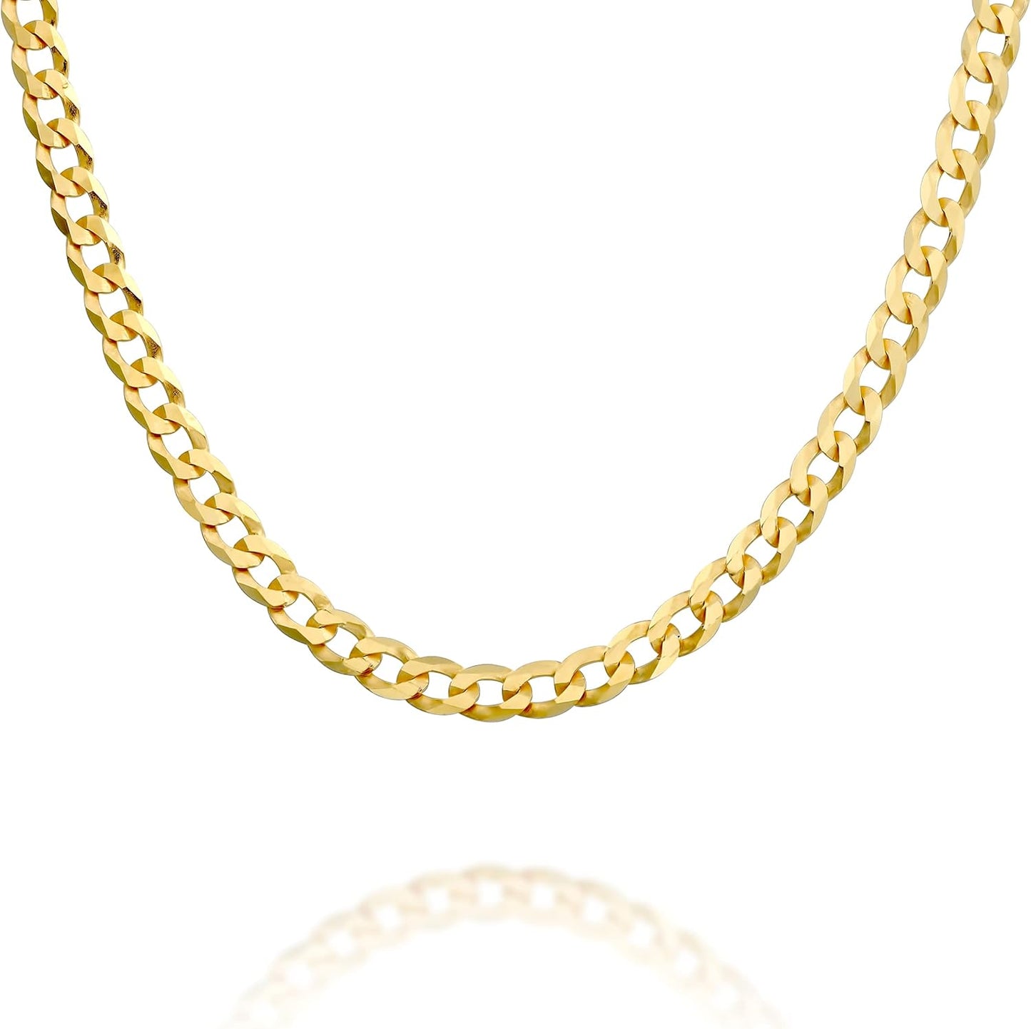 22K Gold Plated Chain Necklace for Women and Men - Trendy Jewelry