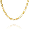 22K Gold Plated 20 in 5.0mm Diamond-Cut Curb Chain Necklace