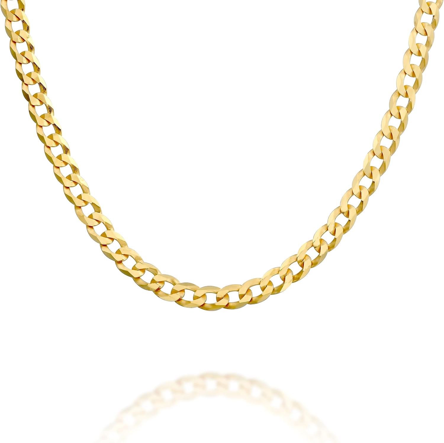 22K Gold Plated Chain Necklace for Women and Men - Trendy Jewelry
