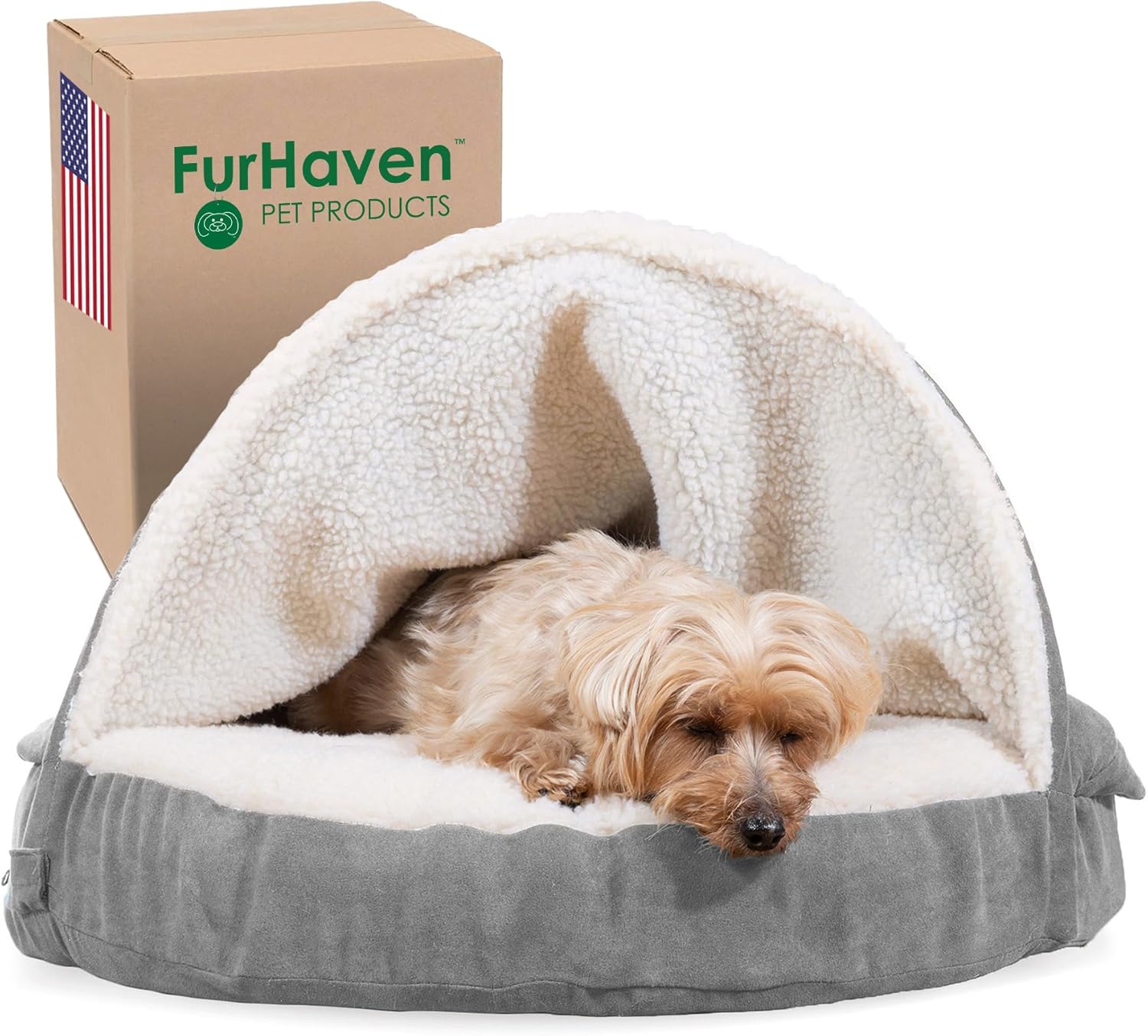 Furhaven 26 Round Memory Foam Dog Bed for Cozy Comfort