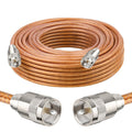 XRDS -RF 50FT RG8X Coaxial Cable with PL259 Connectors - Reliable
