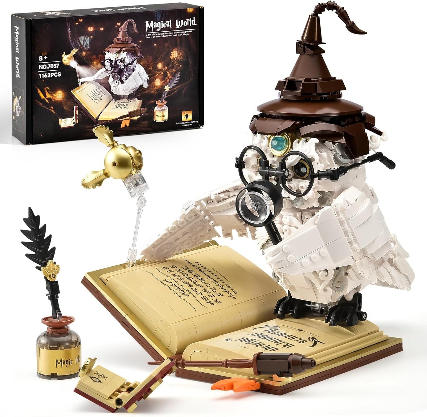 Magic Owl Building Toy Set for Creative Adults and Teens