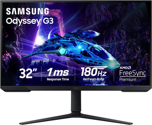Samsung 32-Inch Odyssey G3 FHD Gaming Monitor with 180Hz Refresh Rate