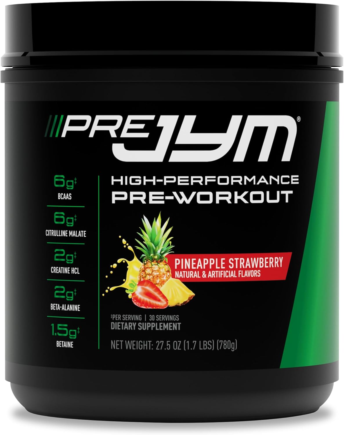 Pre JYM Pineapple Strawberry Pre Workout Powder for Optimal Energy