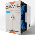 Cat6 500ft Ethernet Cable Solid UTP Blue - 10Gbps Bulk Reel