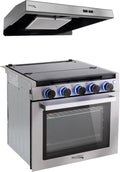 RecPro RV Stove Gas Range 21in Tall 3 Burner - Compact RV Cooking