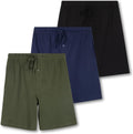 Mens Cotton Ultra-Soft Knit Sleep Pajama Shorts 3-Pack - Big & Tall