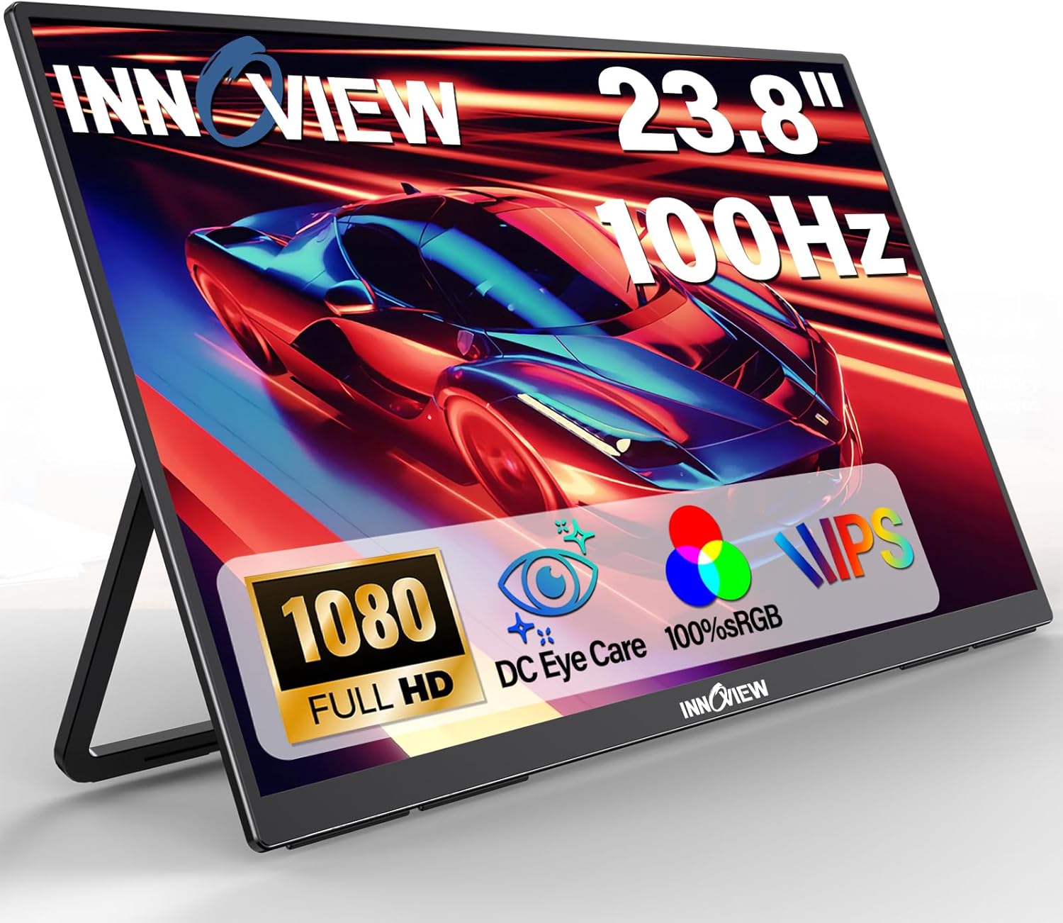 InnoView 23.8 FHD Portable Monitor - Work & Play with Fluid 100Hz Display!