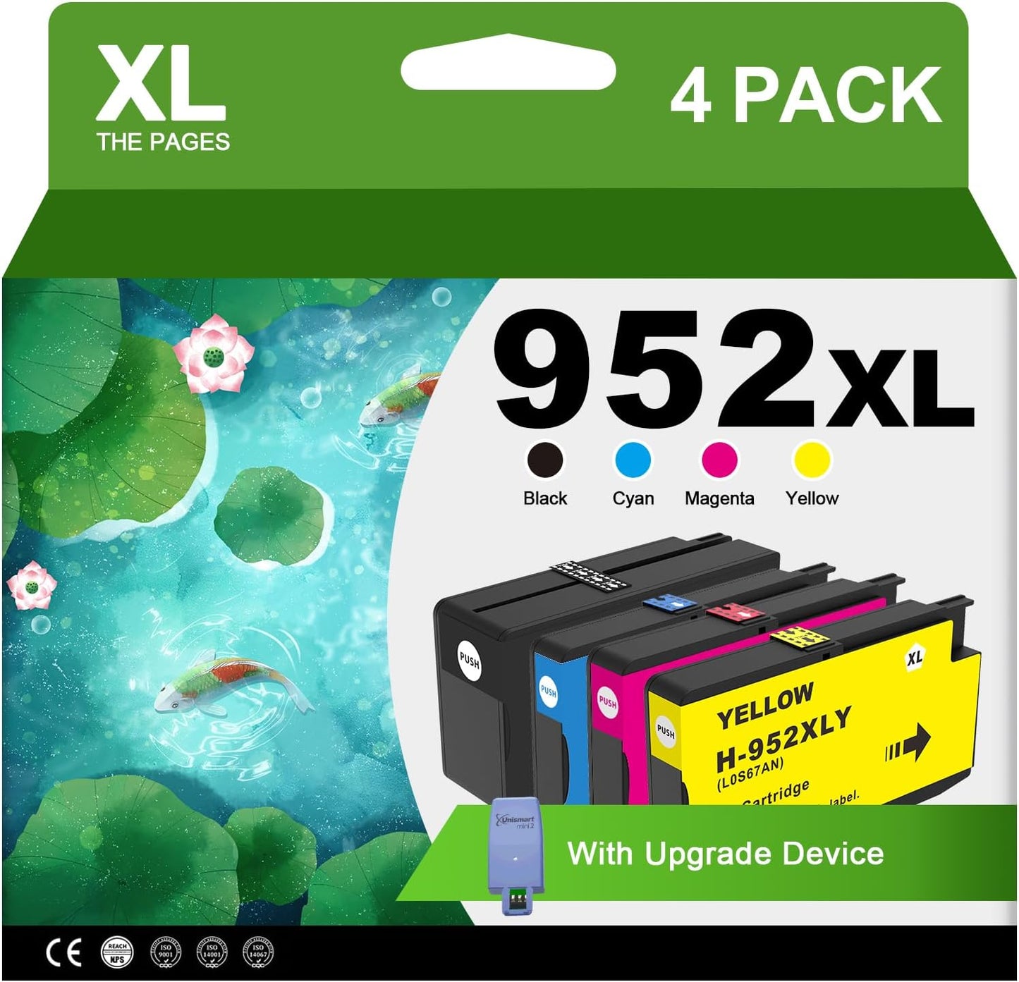 High-Quality 952XL Ink Cartridges Combo Pack for HP Printers