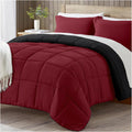 satisomnia King Size Comforter Set - Reversible Red and Black