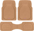 FlexTough Floor Mats for Cars Beige Deep Dish - All-Weather Protection