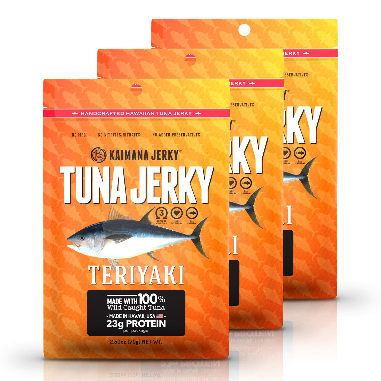 Kaimana Wild-Caught Ahi Tuna Jerky - Teriyaki Flavor Delight