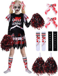 Dead Cheerleader Costume for Girls - Bloody Zombie Team Set