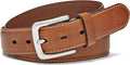 Fossil Men's Brown Leather Belt for Men - Antique Nickel Buckle