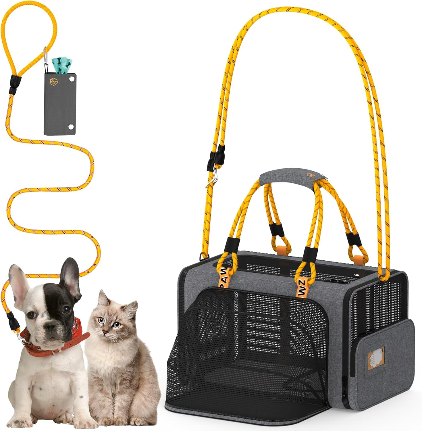 Expandable Pet Carrier for Small Dogs and Cats, Airline Approved