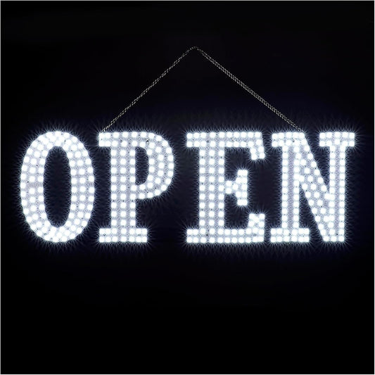 30inx10in Large LED Open Sign - Ultra Bright & Unique Design