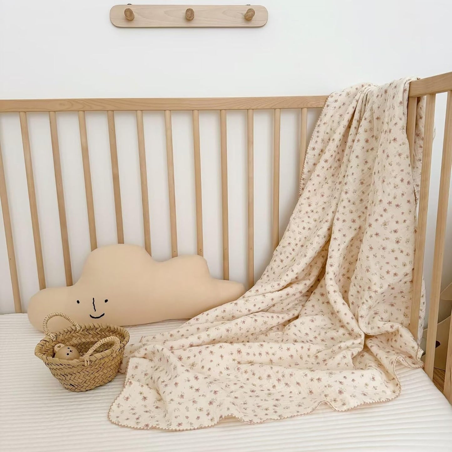 Muslin Cotton Girls Kids Toddler Blanket for Crib and Bed