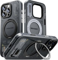 Case for iPhone 16 Pro Max Magnetic Grip 360 Stand - Card Storage