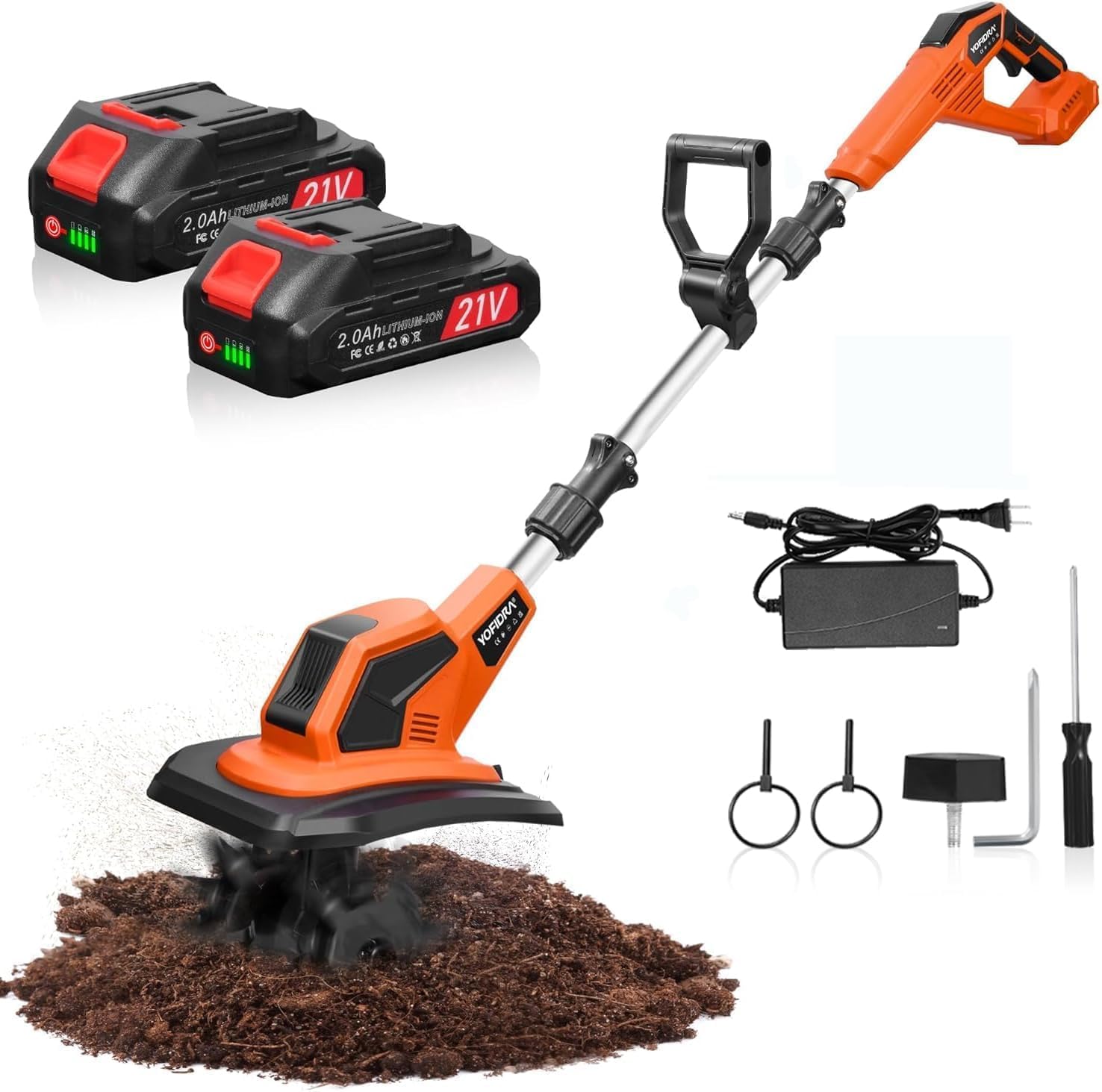 Cordless Tiller Cultivator for Effortless Gardening Tasks