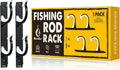QudraKast Horizontal Fishing Rod Holder for Wall or Ceiling - Secure