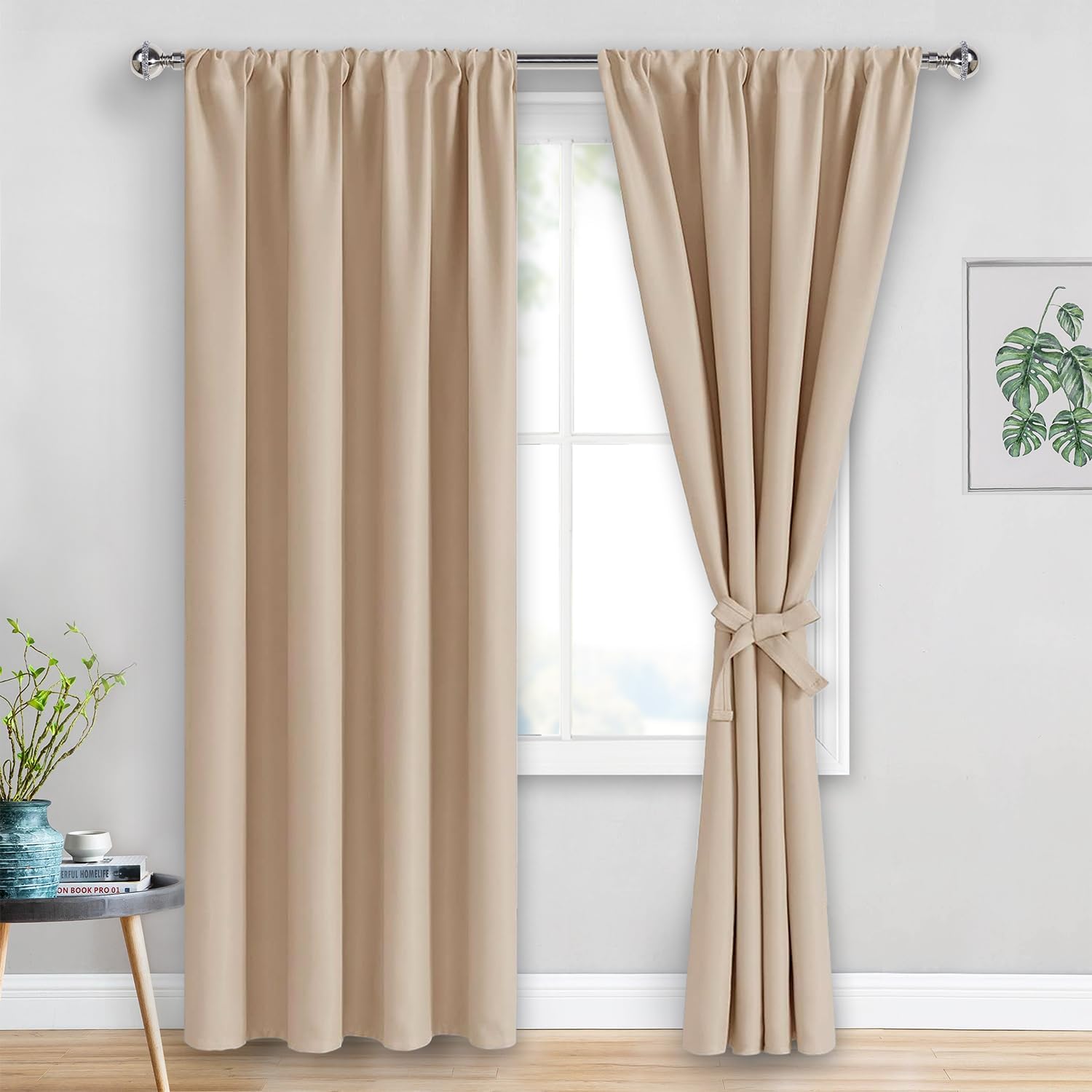 JIUZHEN Blackout Curtains for Bedroom - Thermal Insulated Panels