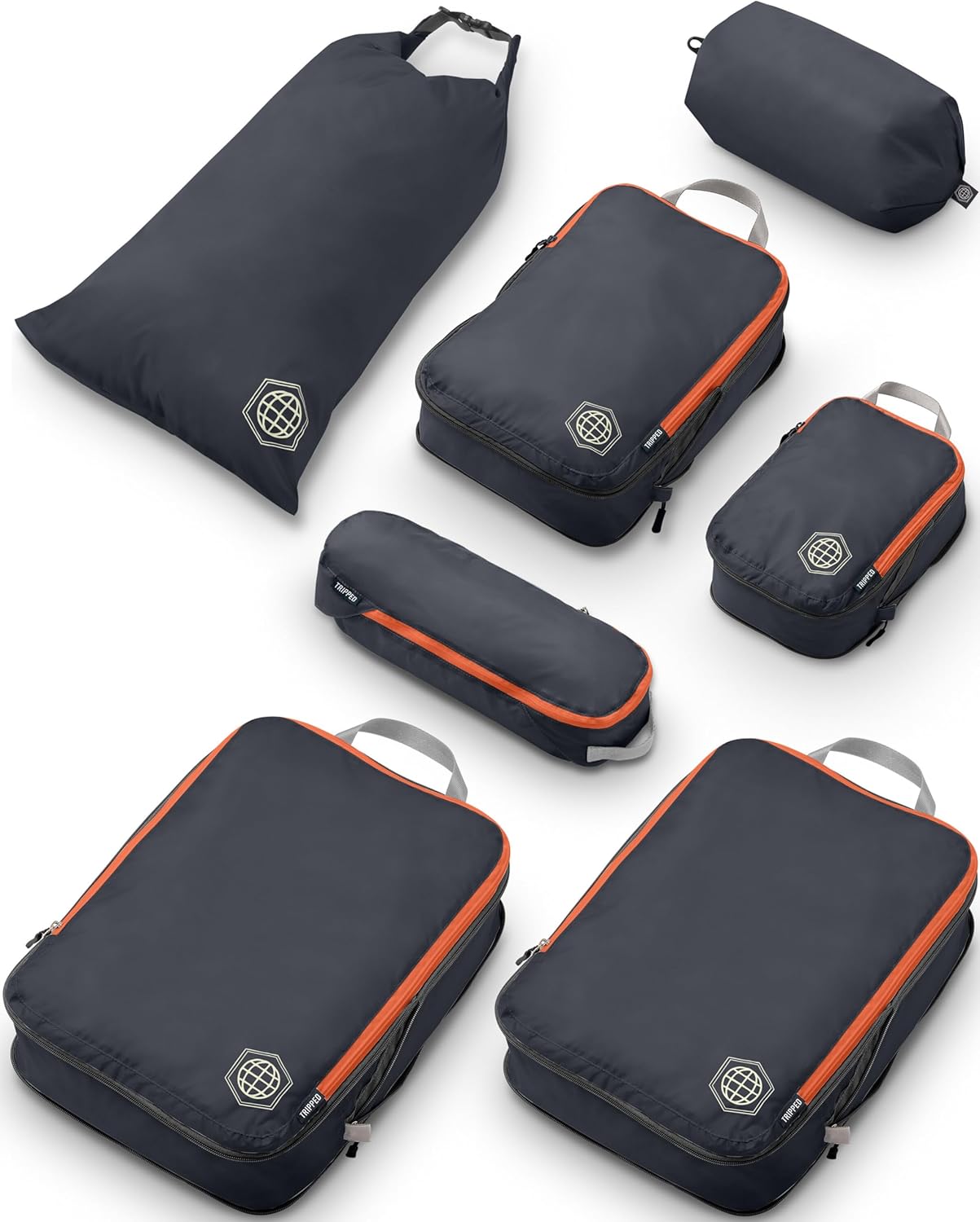 Large Compression Packing Cubes for Travel - 7 Piece Set