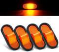 6.5 in Oval Amber Trailer Turn Signal Lights - Pack of 4