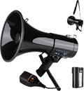 50 Watt Megaphone Bullhorn with Detachable Microphone - Clear Outdoor
