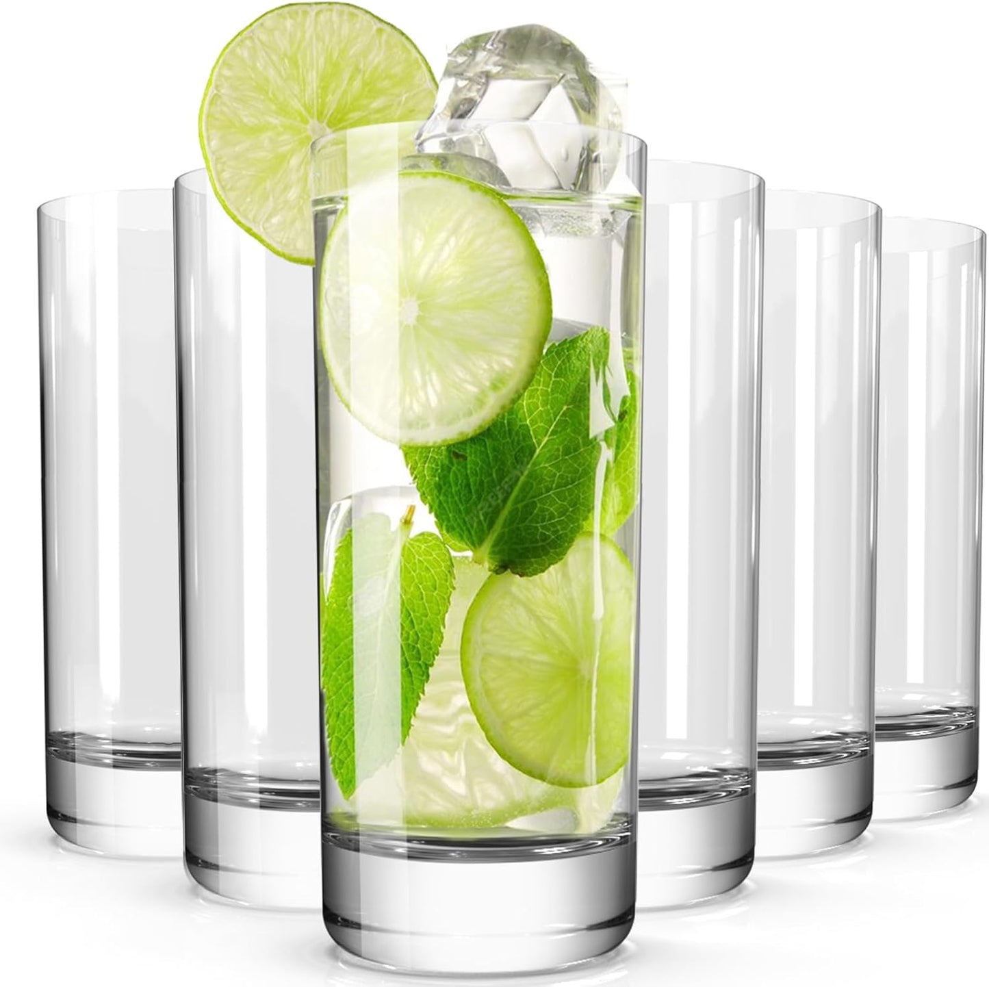 Crystal Highball Glasses Set - Versatile Barware Essential