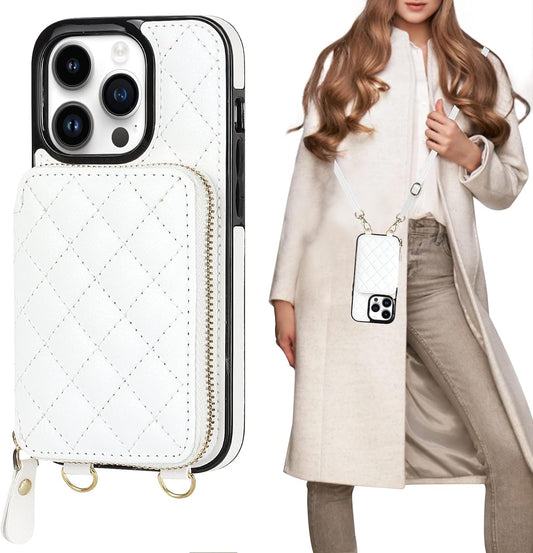 Bocasal Crossbody Wallet Case for iPhone 14 Pro with RFID Blocking