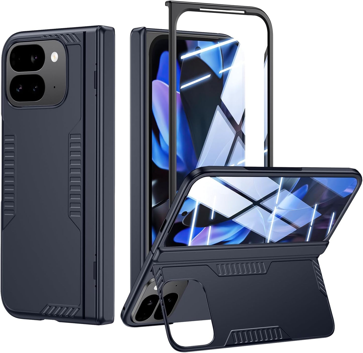 Google Pixel 9 Pro Fold Case with Hinge Stand & Screen Protector