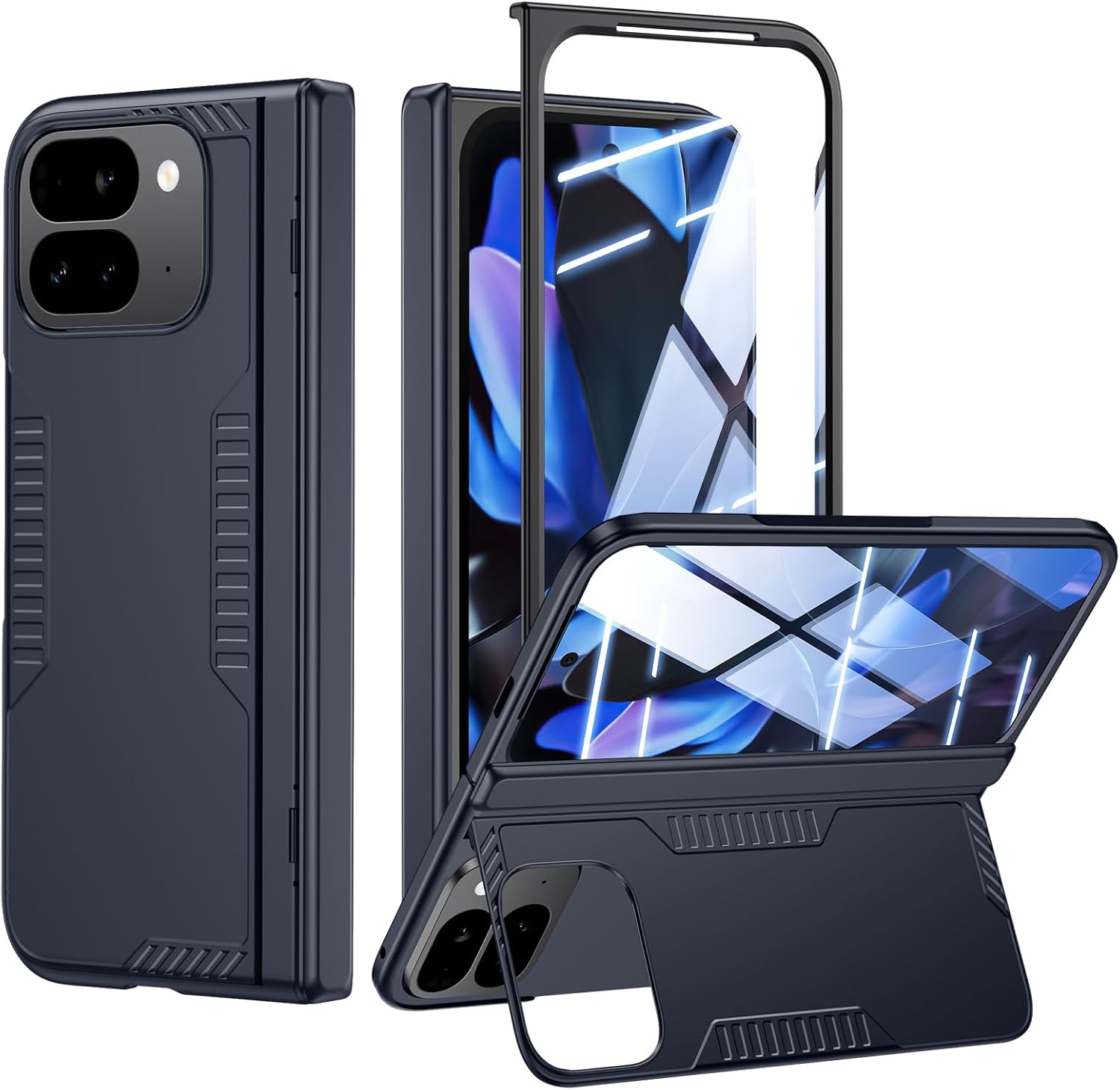 Google Pixel 9 Pro Fold Case with Hinge Stand & Screen Protector