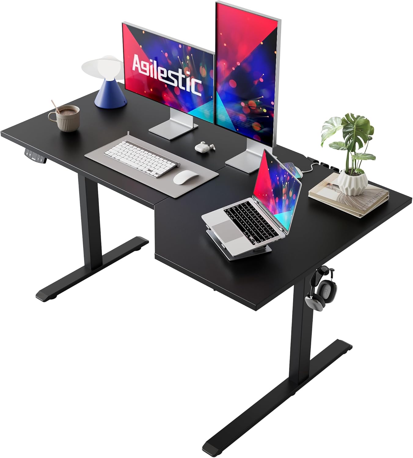 Agilestic Electric Standing Desk - L-Shaped 55 Inches Ergonomic Design