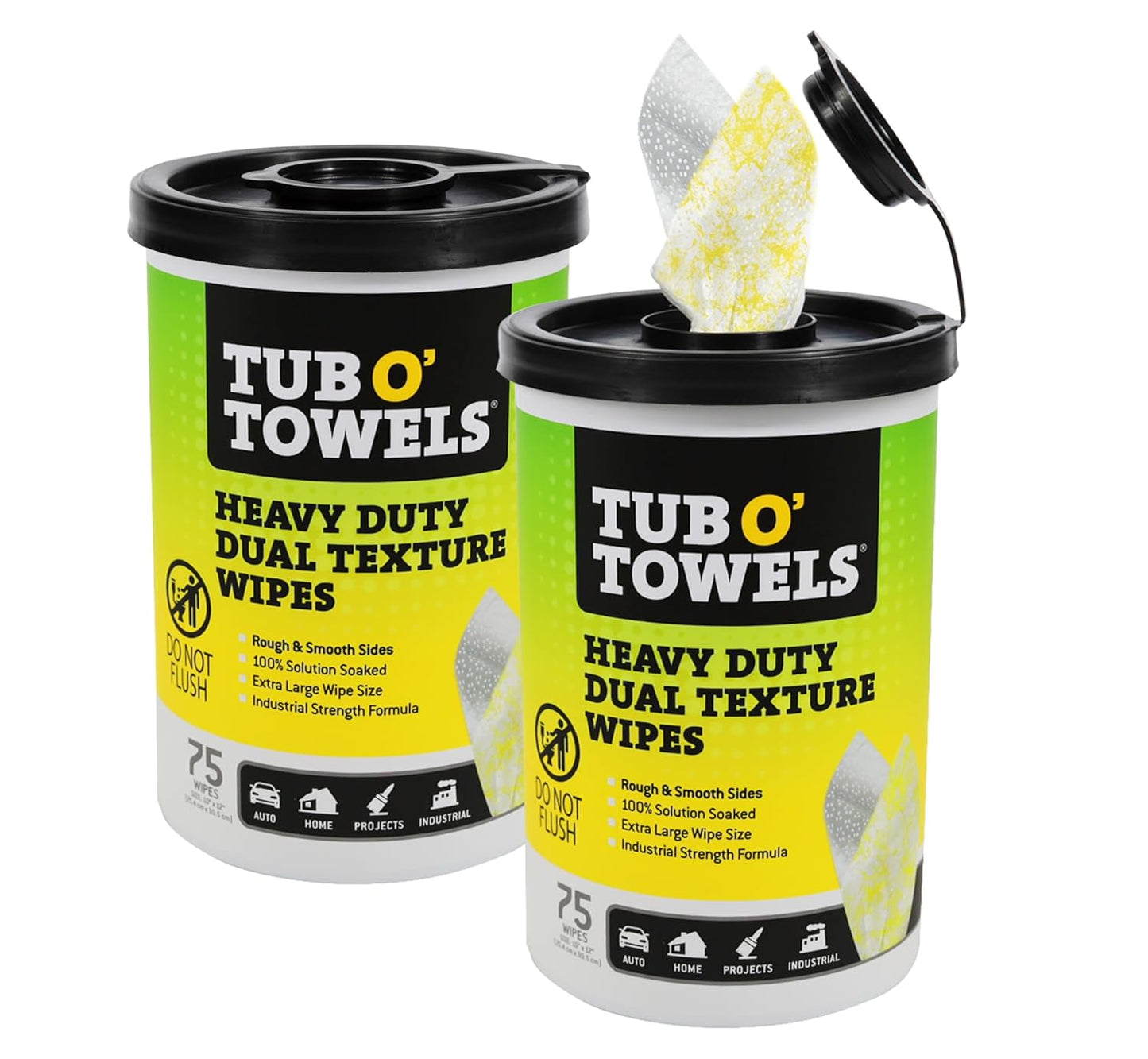 Tub O Towels Heavy-Duty Multi-Surface Cleaning Wipes 75 Count