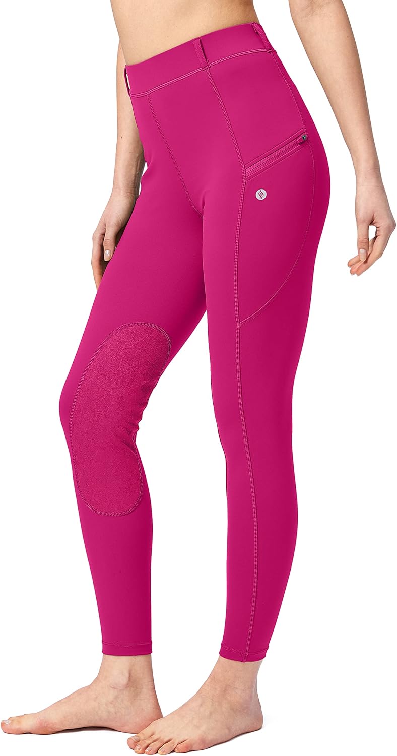 SANTINY Women's Equestrian Breeches with Zipper Pockets