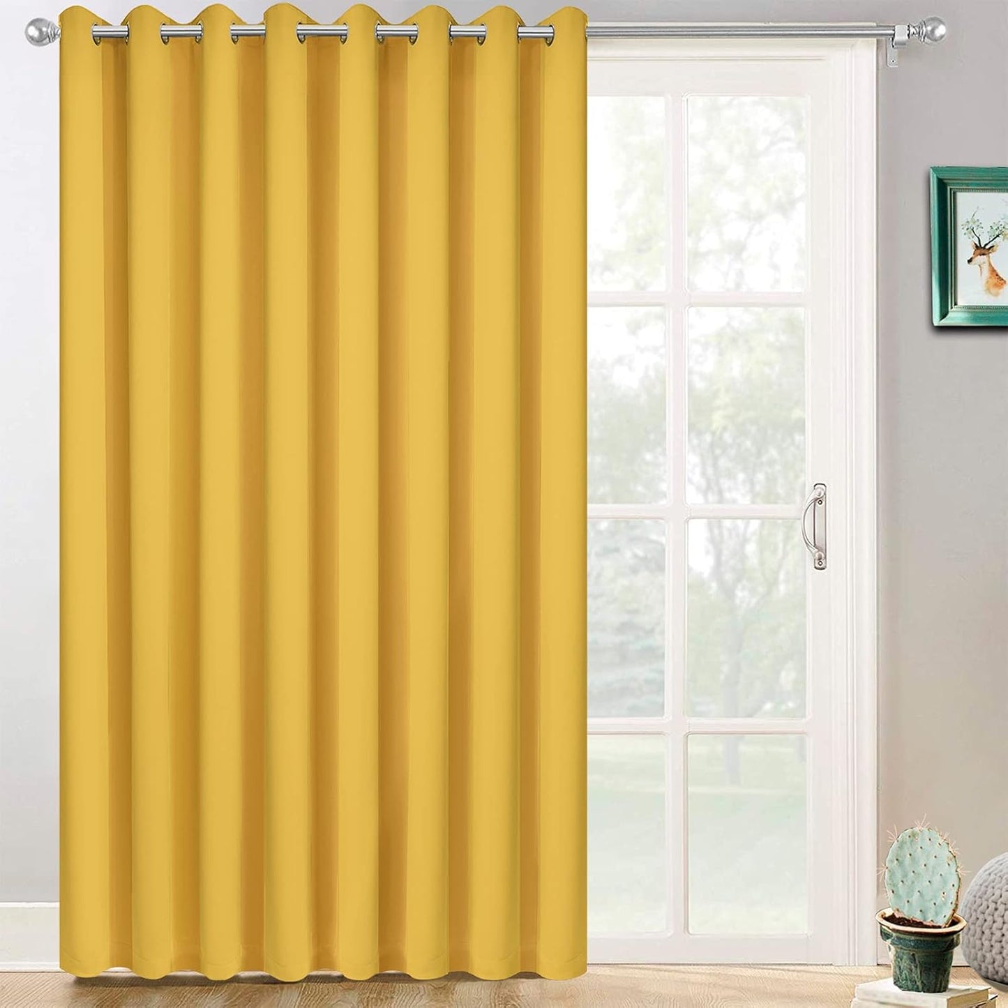 Yakamok Extra Wide Blackout Curtain for Sliding Glass Door