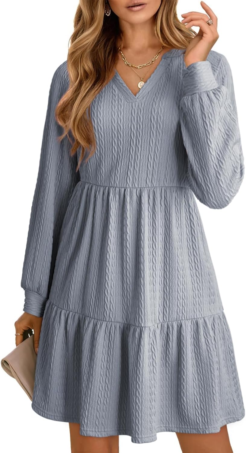 Dokotoo Fall Dresses for Women 2025: Long Sleeve V Neck Style