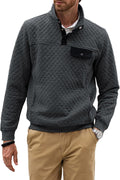 JMIERR Men's Quilted Sweatshirt for Stylish Outdoor Comfort