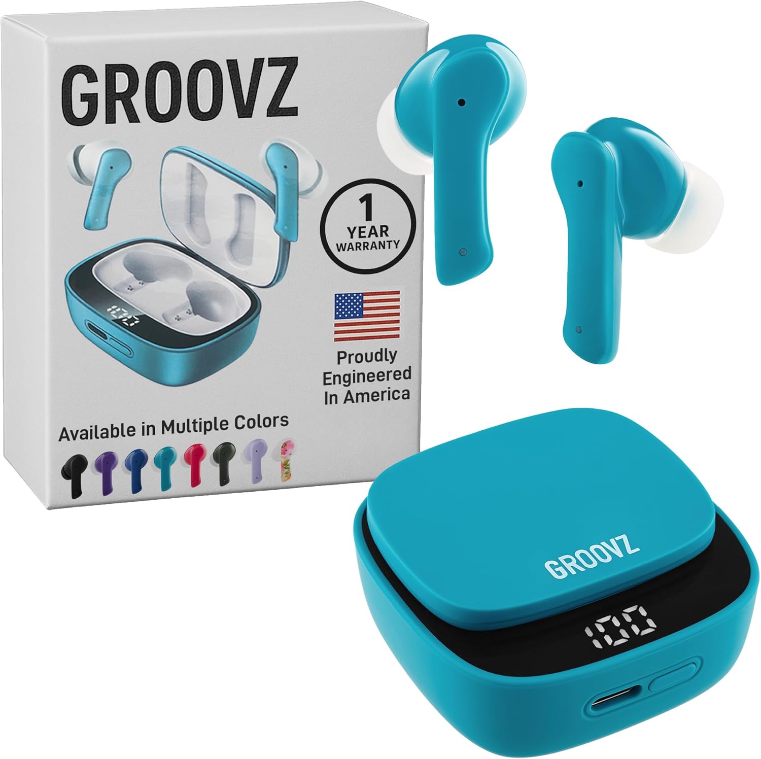 Groovz True Wireless Earbuds with 27Hrs Battery Life and IPx4