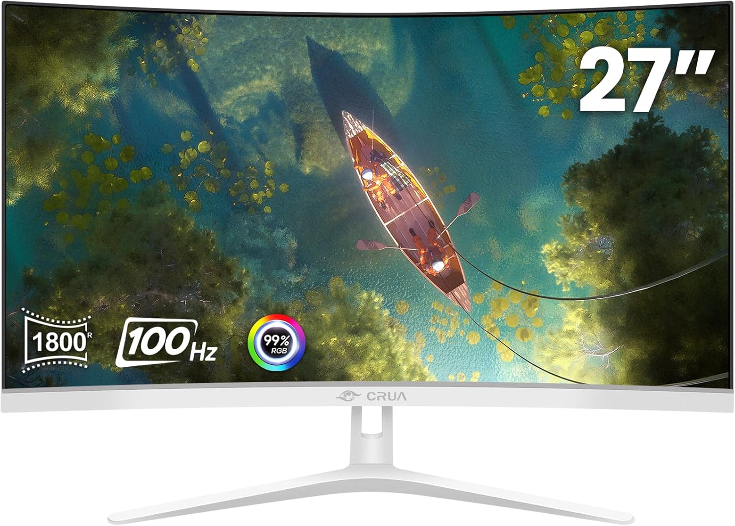 CRUA 27 Curved Full HD 100Hz Monitor - Pro Performance & Eye Care
