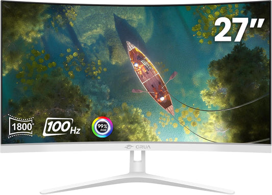 CRUA 27 Curved Full HD 100Hz Monitor - Pro Performance & Eye Care