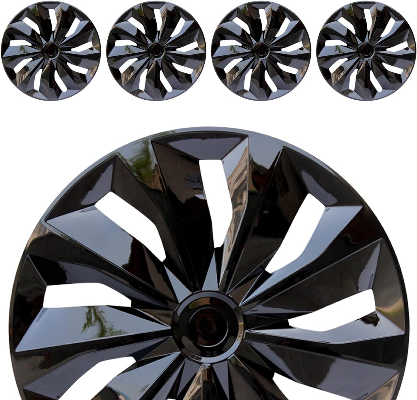Universal-Fit 16-inch Hubcaps for Steel Wheels - Set of 4