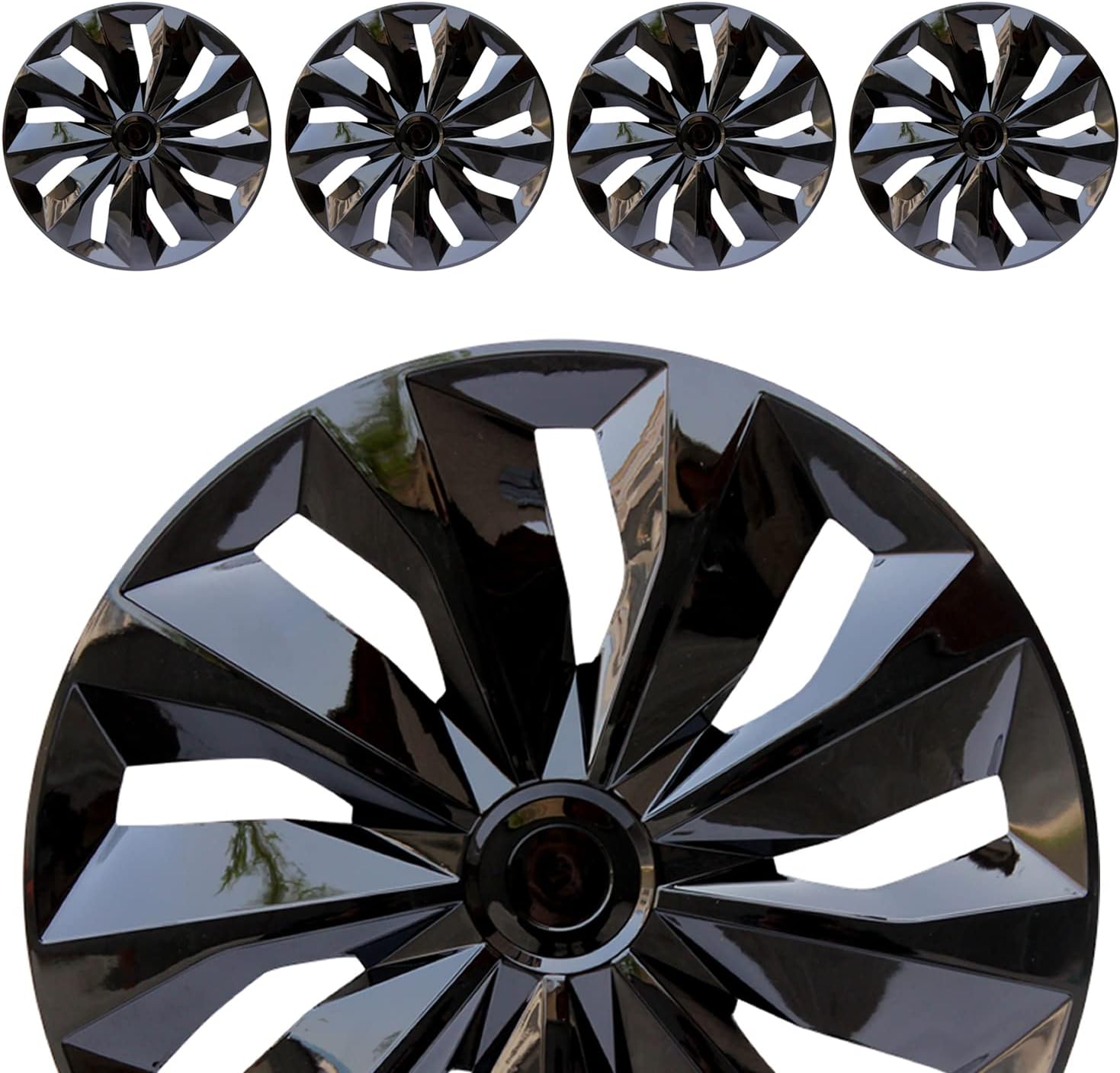 Universal-Fit 16-inch Hubcaps for Steel Wheels - Set of 4
