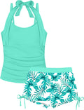 Girls Tankini Swimsuit 2 Piece Halterneck - Comfortable Coverage