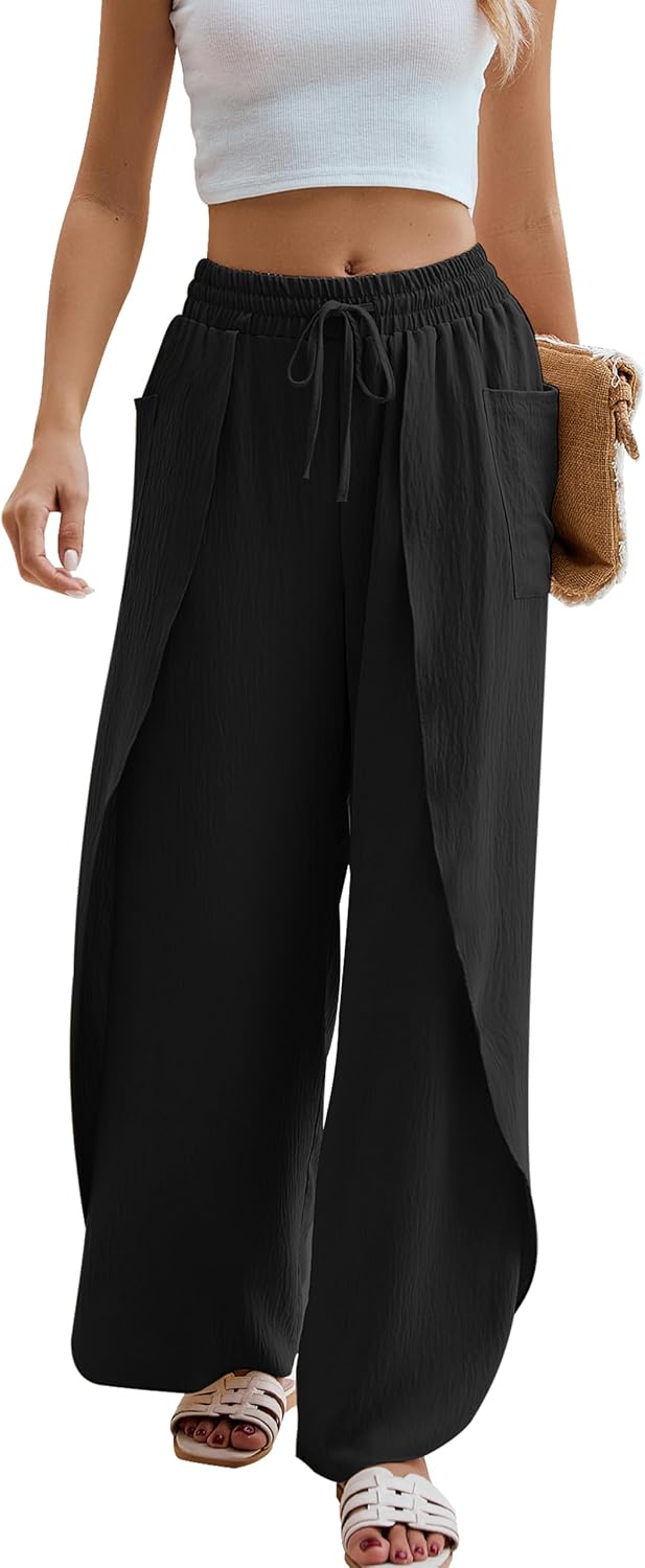 BMJL Womens Wide Leg Summer Pants for Stylish Beach Days