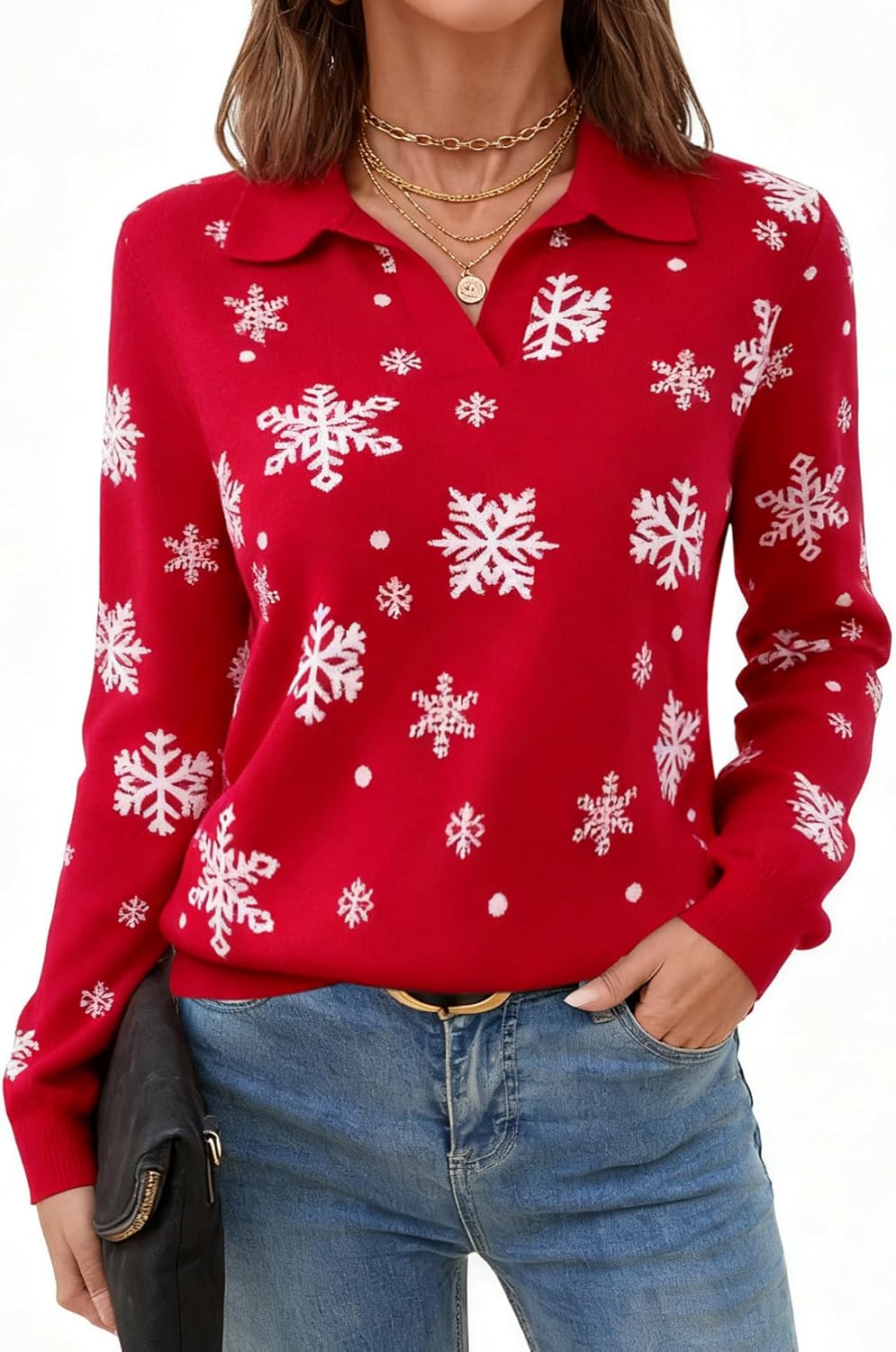 Stylish Women's Knitted Collared Sweaters for Winter Wear