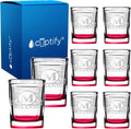 Personalized Square Shot Glasses Set of 8 2oz Engraved Initials