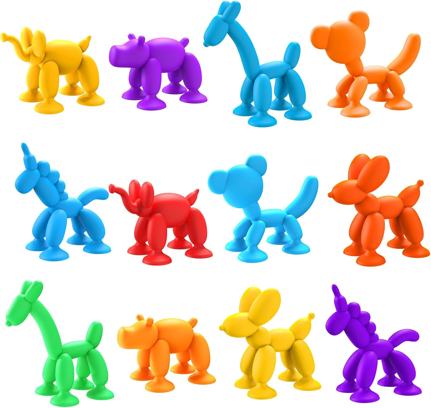 Suction Cup Sensory Bath Toys Set for Kids, 12 Pcs